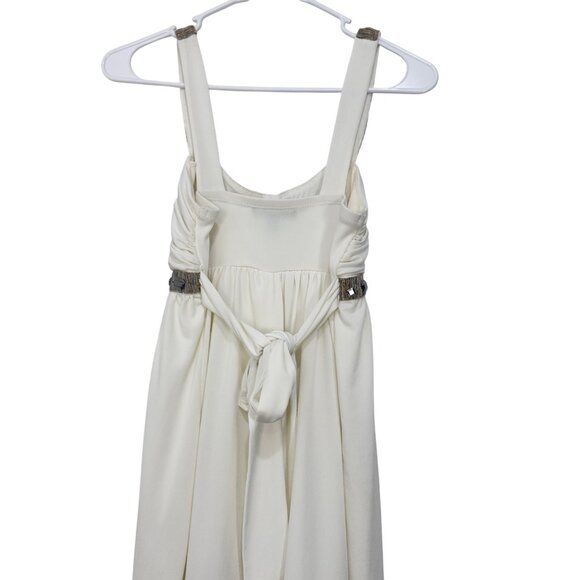 Jodi Kristopher Y2k Women Cream Embellished Empire Waist Babydoll Dress SZ S - Picture 8 of 15